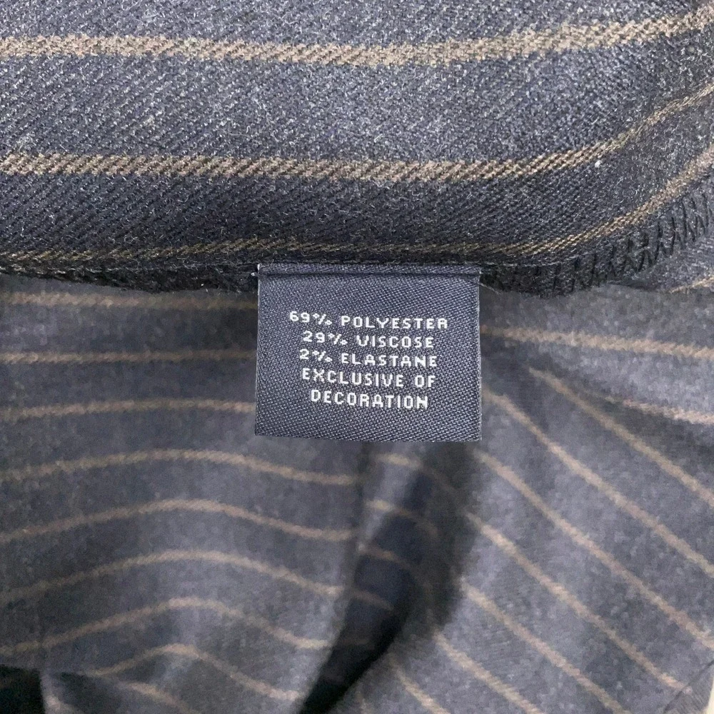 Hart Schaffner Marx Robe Mens S/M Navy Blue Wrap Pinstripe Shawl Belt Loungewear